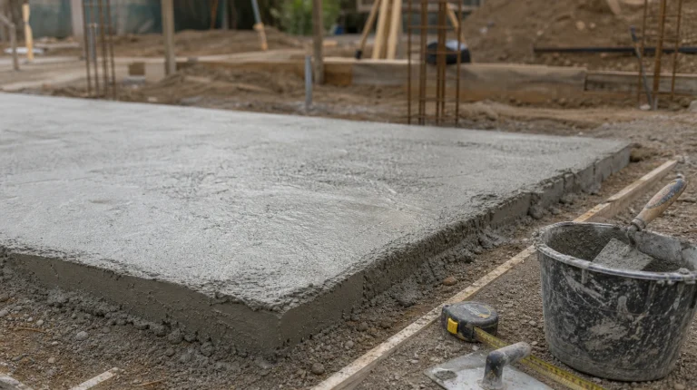 Calcul quantité béton dalle
